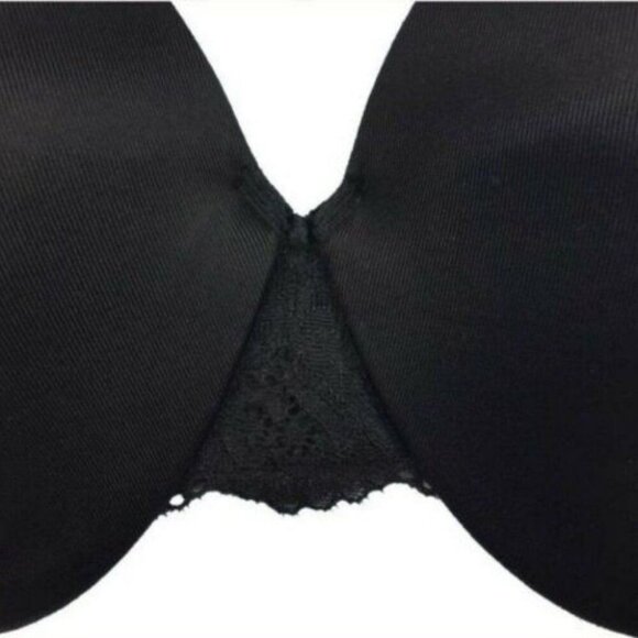 NEW Cacique Lane Bryant Womens Bra Smooth Satin Full Coverage Lace 46DDD Black - Picture 6 of 10
